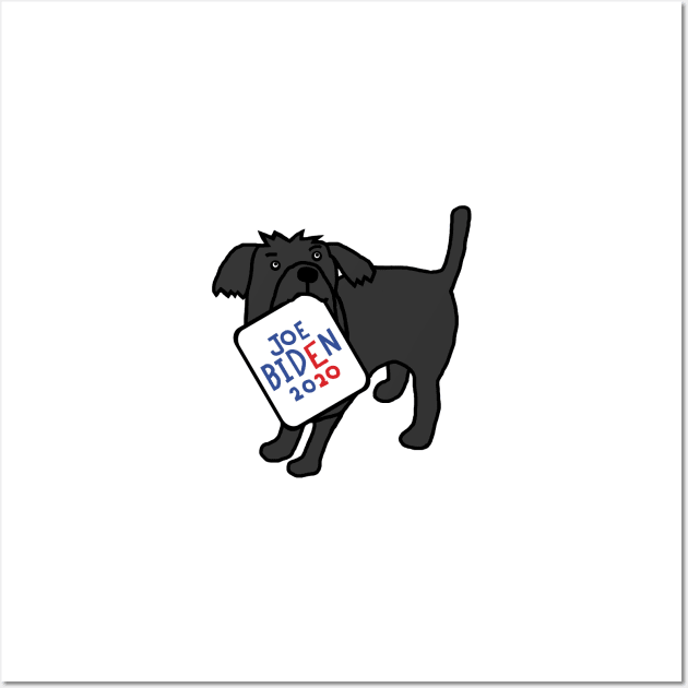 Small Dog with Joe Biden 2020 Sign Wall Art by ellenhenryart